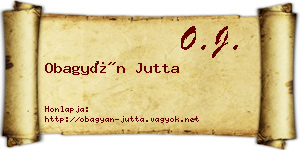 Obagyán Jutta névjegykártya